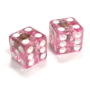 ETC Dice Valve Caps - Translucent Red - Schrader