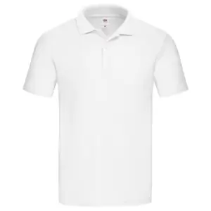 Fruit of the Loom Mens Original Polo Shirt (L) (White)