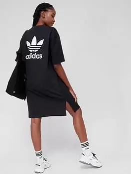 adidas T-Shirt Dress - Black, Size 6, Women