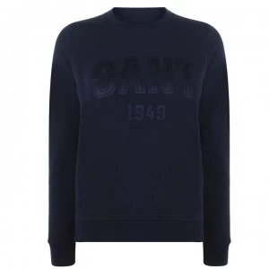 Gant Logo Sweatshirt - 433 Evening Blu