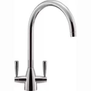 Franke Chrome Twin Lever Mixer Kitchen Tap - Eiger