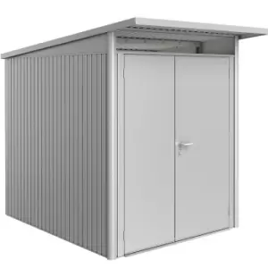 Biohort AvantGarde Metal Double Door Garden Shed 5ft9 x 8ft5 A2 - Metallic Silver