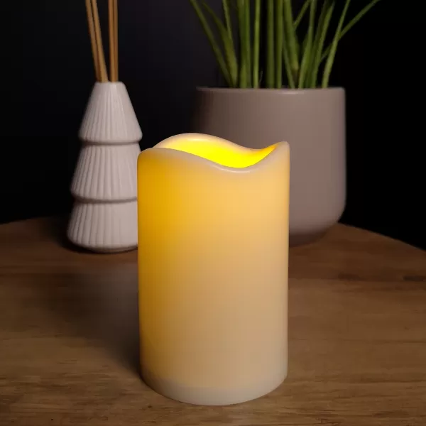 11cm Battery Operated Cream Flickering Flameless LED Candle