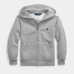 Polo Ralph Lauren Boys' Zip Through Small Logo Hoodie - Dark Sport Heather - 4 Years