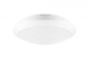 LED Flush Ceiling Light Bulkhead 24W 4000K 2500lm IK10 Matt White IP66