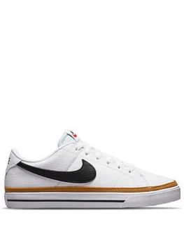 Nike Court Legacy - White/Black/Orange, White/Black/Orange, Size 3, Women