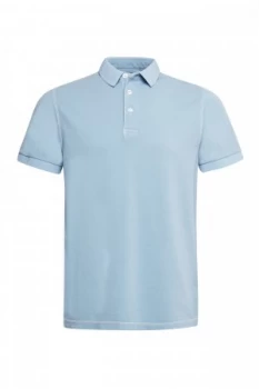 Mens French Connection Triple Stitch Polo Shirt Blue