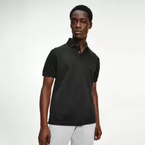 Regular Fit Polo Shirt in Organic Stretch Cotton with 2-Button Collar