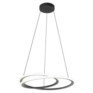 Luminosa Pendant, 1 x 40W LED, 4000K, 2996lm, 3 Step Dimming, Black, 3yrs Warranty