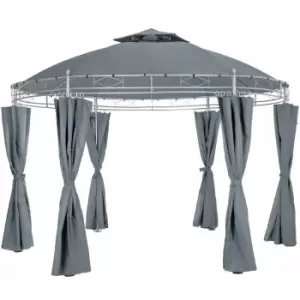 Luxury gazebo 350cm Siana - garden gazebo, camping gazebo, party gazebo - anthracite - anthracite