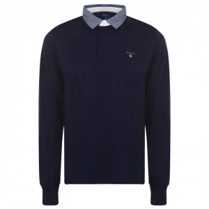 Gant Gant Plain Rugby Polo Mens - Navy 433