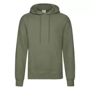 Fruit Of The Loom Mens Hooded Sweatshirt / Hoodie (S) (Classic Olive)