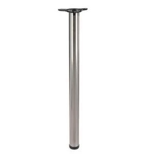 Rothley 870mm Nickel Effect Contemporary Worktop Support Leg