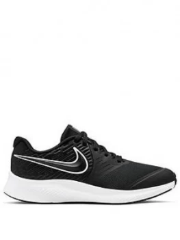 Nike Star Runner 2 Junior Trainers - Black/White, Size 5.5