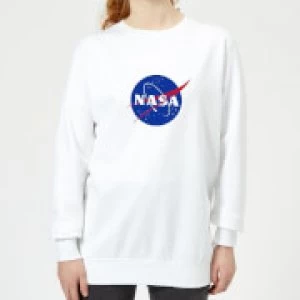 NASA Logo Insignia Womens Sweatshirt - White - XXL