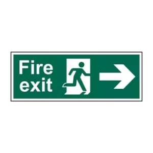 Fire Exit (Man Arrow Right) - Sav (600 x 200mm)