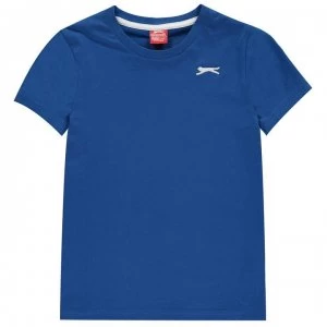 Slazenger Plain T Shirt Junior Boys - Royal Blue