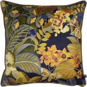 Hidden Paradise Botanical Cushion Midnight