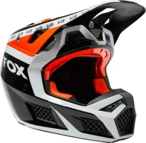 FOX V3 RS DVIDE Motocross Helmet, black-white, Size XL, black-white, Size XL