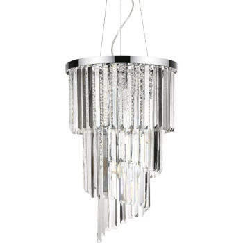 Ideal Lux Carlton - 8 Light Ceiling Pendant Chrome, E14