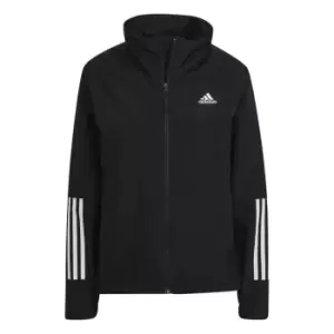 adidas Hooded Tracksuit Top Womens - Black