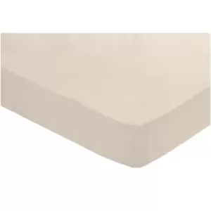 Belledorm 200 Thread Count Egyptian Cotton Fitted Sheet (Kingsize) (Papyrus)