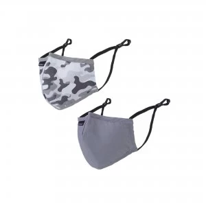 Pack of 2 Camouflauge/Grey Cotton Face Masks