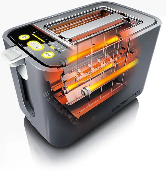 Carrera Quartz No 552 Eco Friendly 2 slice toaster