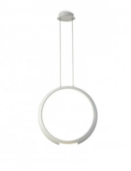 Ceiling Pendant 50cm Round, 23W LED, 3000K, 1600lm, White, 5yrs Warranty