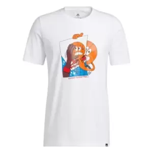 Adidas Performance Posterize T-Shirt, White, Male, T-Shirts, HL0092
