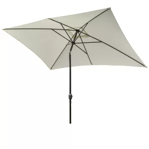 Outsunny 195Lx295Wx240H cm Umbrella Parasol-White