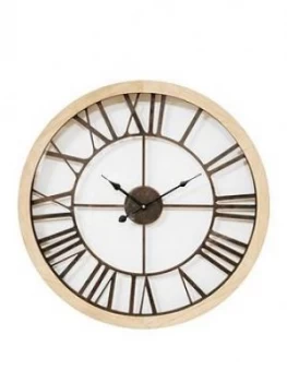 Round Wall Clock With Cut Out Dial