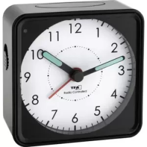 TFA Dostmann 60.1510.01 Radio Alarm clock Black Fluorescent Hands