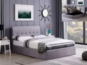 Flintshire Carmel 4ft6 Double Grey Upholstered Fabric Ottoman Bed Frame