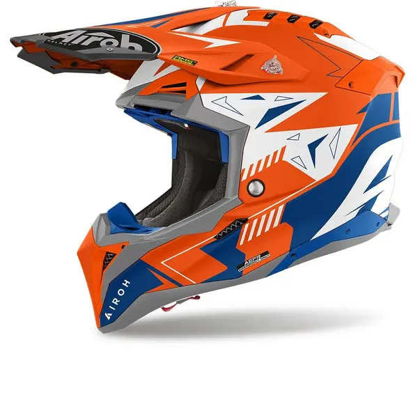 Airoh Aviator 3 Spin Orange Fluo Matt Offroad Helmet XS