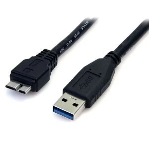 3 ft Black SuperSpeed USB 3.0 Cable A to Micro B MM