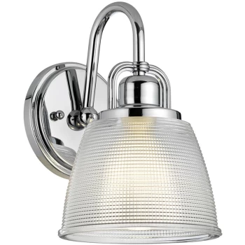 Elstead - Dublin 1 Light Wall Light, Polished Chrome, Polished Chrome , IP44, G9