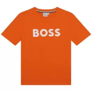 Boss Boss Large Logo T-Shirt Juniors - Orange