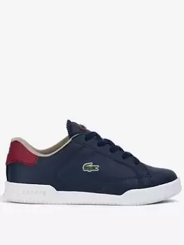 Lacoste Childrens Lacoste Twin Serve Trainers, Blue, Size 11 Younger