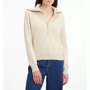 Half Zip Jumper in Cotton/Cashmere