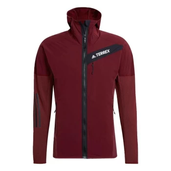 adidas Techrock Flooce Wind Hooded Jacket Womens - Red