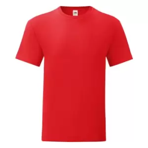 Fruit Of The Loom Mens Iconic T-Shirt (Pack Of 5) (S) (Red)