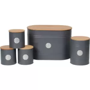 Neo Grey Scandi 5 Piece Kitchen Canister Set