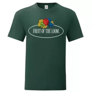 Fruit of the Loom Mens Vintage Big Logo T-Shirt (XXL) (Forest Green)