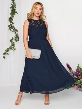 Yours Occasion Lace Maxi Dress, Navy, Size 20, Women