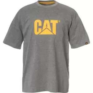 Caterpillar Mens Trademark Logo T-Shirt Dark Grey 3XL