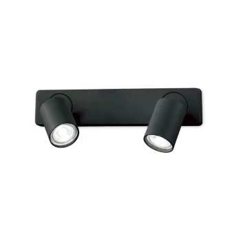 Ideal Lux Lighting - Ideal Lux RUDY - Indoor Wall Lamp Spotlight 2 Lights Black, GU10