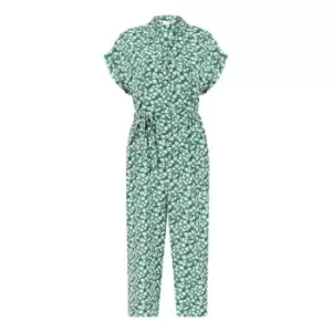 Yumi Green Ditsy Print Jumpsuit - Green