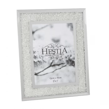 5" x 7" - HESTIA Mirrored Photo Frame with Crystal Inlay