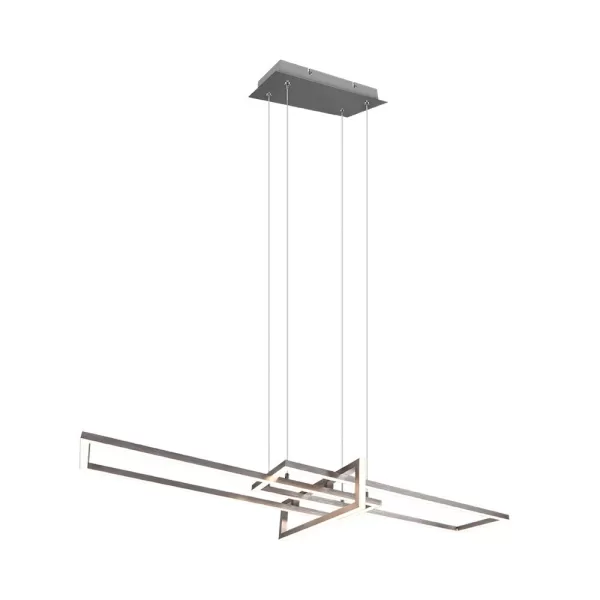 Salinas Modern Bar Pendant Ceiling Light Nickel Matt 3000K